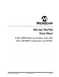 DataSheet PIC16C781 pdf